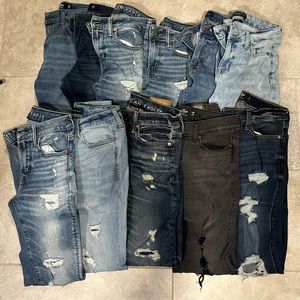 Lot of Men’s Skinny Jeans 30x32 AMERICAN EAGLE & Aeropostale & HOLLISTER